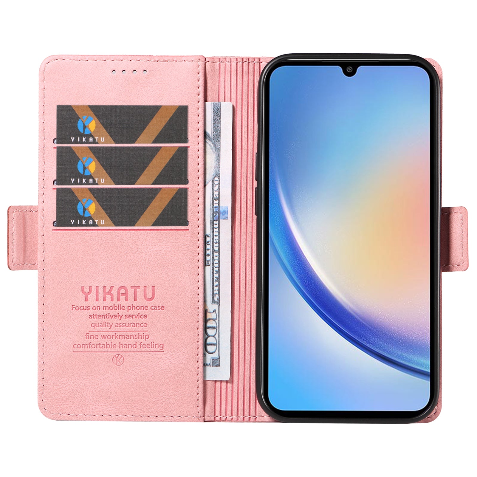 YIKATU YK-005 For Samsung Galaxy A34 5G Skin-touch Phone Case Cover Stand Shell PU Leather Wallet YIKATU YK-005 For Samsung Galaxy A34 5G Skin-touch Phone Case Cover Stand Shell PU Leather Wallet